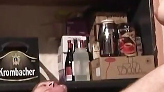 Kitchen fucking big cock sucking...cum in mouth