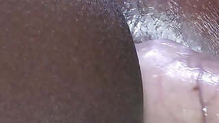 Anal Close-up with Big Har Rod Breeding Ebony Bubble Butt