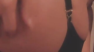 Caroline jerks off her man before she goes to work