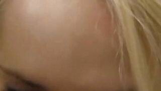 Foxy blonde babe fucking a big cock