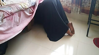 Stepmom with Big Ass Gets Stuck Cleaning Under Bed Then Stepson Helps Her with Ass Fucking - MILF