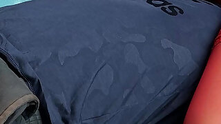 Facesitting on Sofa in Red Pantyhose