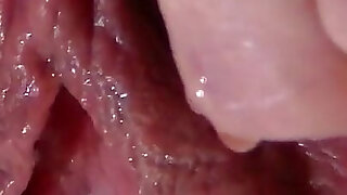 Girl Pees From Very Close with Spread Pussy