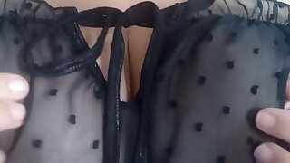 Playing with My Nipples in My Cute Little Outfit